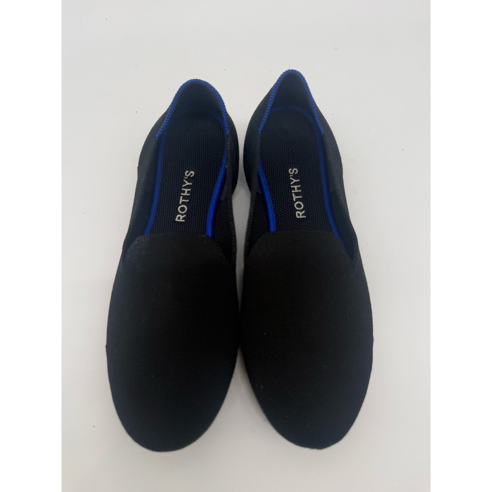 Rothy's The Loafer Black Knit Slip On Flats Women's US 9 Comfortable Washable